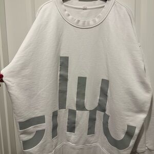 lululemon athletica White and Gray Crewneck Sweater